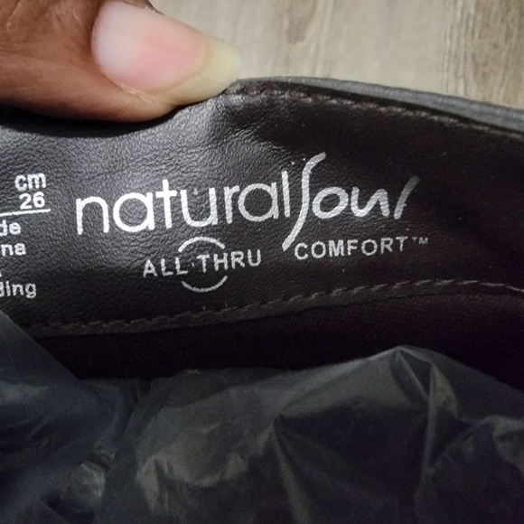 Natural Sole by Naturalizer mid-calf "Zahara" Woman's Riding Boots Size 9M Gray - Picture 3 of 11